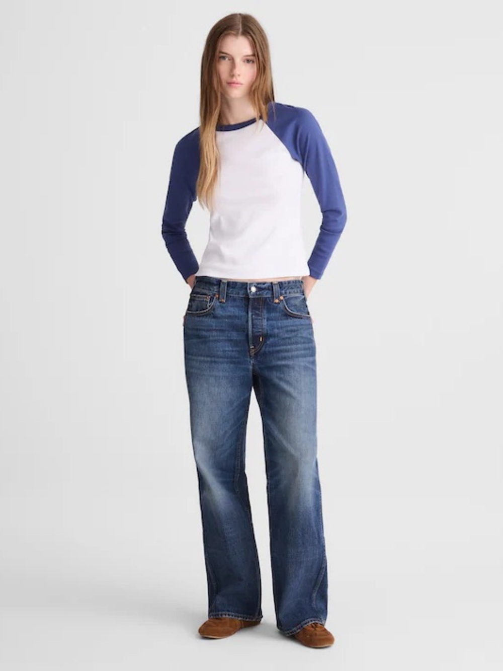 Madewell The '90s Long-Sleeve Tee in Compact Cotton